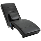 Relaxliege Elektrisch Fernsehsessel Massagesessel mit Liegefunktion 8 Massagepunkten Relaxsessel mit Zero-G Design für Wohnzimmer Kunstleder Schwarz