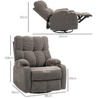 Relaxsessel mit Fu?st¨¹tze, Liegesessel, drehbar, bis 150 kg, Stahlrahmen, 88x96x108cm, Hellbraun