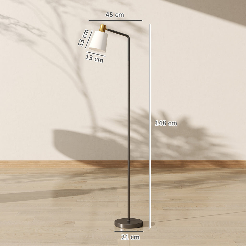 LED Stehlampe Wohnzimmer Stehleuchte mit 350° drehbar Kopf Standleuchte mit 3000K/4000K/6500K Farbtemperaturen Schwarz