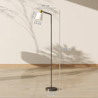 LED Stehlampe Wohnzimmer Stehleuchte mit 350° drehbar Kopf Standleuchte mit 3000K/4000K/6500K Farbtemperaturen Schwarz