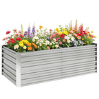 Pflanzenk¨¹bel, Handliches Blumenbeet zum Anpflanzen, Hegen und Pflegen, Hochbeet, Stahl, Silber