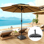 Gartenschirmst?nder, Sonnenschirmst?nder aus Kunststoff, mit Wasser oder Sand bef¨¹llbar, Kunststoff, Schwarz