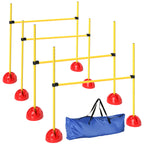 4-teiliges Hunde-Agility-Set mit 4 Hürden und Tragetasche für das Sprungtraining, Gelb