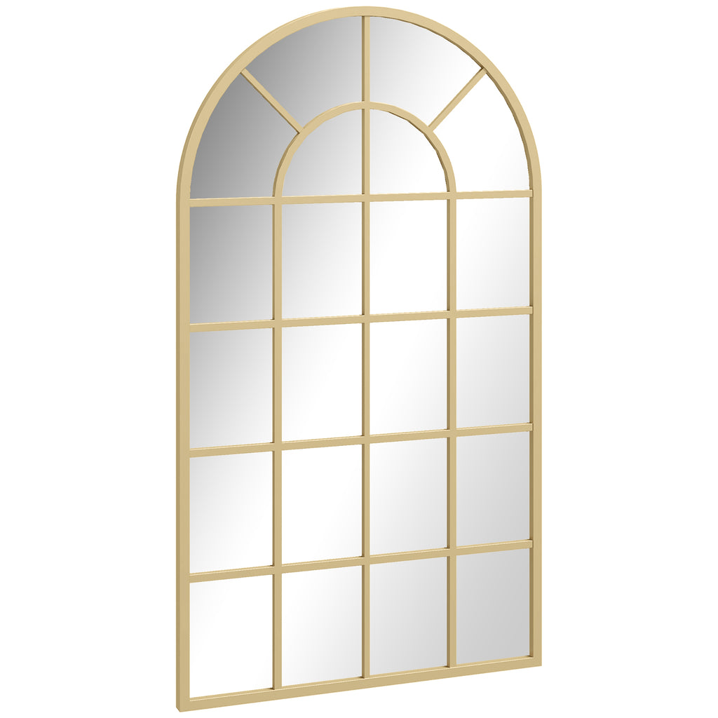 110 x 65 cm Arched Decorative Wall Mirror for Bedroom Living Room, Modern Window Bathroom Mirror for Home Decor