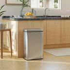 60 L Sensor Can, Sensor Bin with Soft-Close Lid, Fingerprint-Proof Stainless Steel, Silver Tone