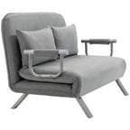 Schlafsofa, Doppelsofa, G?stebett, inklusive 2 Kissen, Grau