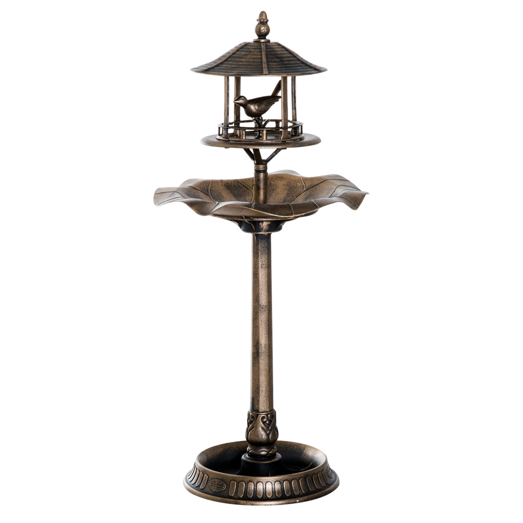 Vogeltr?nke Vogelbad Vintage Design, wetterbest?ndig,50cm ¡Á 50cm ¡Á 113cm, Messing