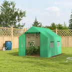 Polyethylene Walk-in Polytunnel Greenhouse, 2 x 3(m), Green