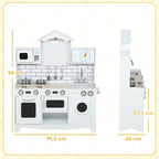 Kinderk¨¹che Spielk¨¹che mit Ofen Sp¨¹le Soundfunktion und Zubeh?r Geschenk f¨¹r M?dchen Jungen 3-6 Jahren Wei?