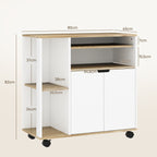 Rollender K¨¹chenwagen mit Stauraum, Schrank, verstellbare Regale, f¨¹r K¨¹che, Wohnzimmer, Esszimmer, Wei?