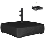 Garden Parasol Base 80 kg Sand Filled Heavy Duty Stand for Cantilever Umbrellas and 48 mm Poles Black