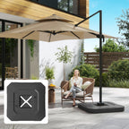 2PCS Umbrella Weights for Cantilever Parasols, Parasol Base Weights, 80 kg for Water or 105 kg Water and Sand Mix, Black