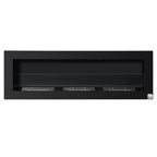 Ethanol-Kamin Bio-Ethanol-Brenner 3 Brennboxen 1L 3 Std. Brenndauer 2000W kein Rauch wandmontiert Stahl gehärtetes Glas Schwarz 120 x 15 x 40 cm