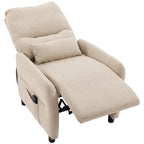 Relaxsessel mit Wärme Vibrationsmassage und Liegefunktion Beige