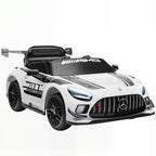 Mercedes-Elektroauto, Aufsitzauto f¨¹r Kinder, 12V Batterie, LED-Lichter, Musikfunktion, Hupe, 3-8 Jahre, Wei?