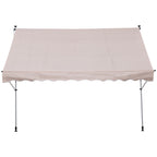 2x1.5m  Adjustable Outdoor Aluminium Frame Awning Beige