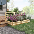 Hochbeet Pflanzkasten Kr?uterbeet, wetterbest?ndig, 1 Spalier, 183 x 98,5 x 95?cm, Natur