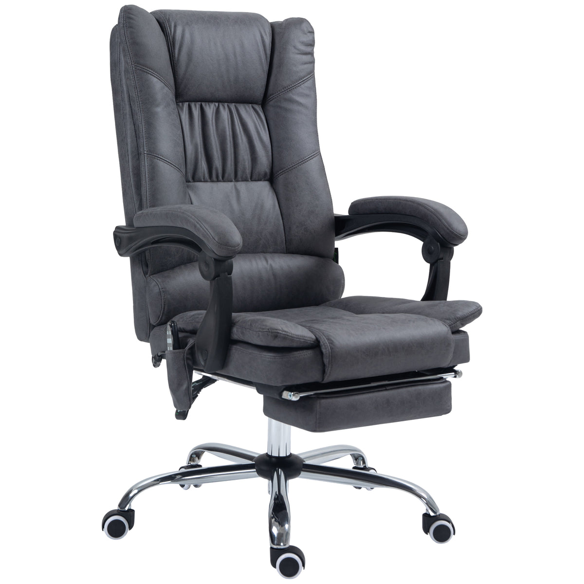 Massagstuhl B¨¹rostuhl mit Massagefunktion, inkl. Fu?st¨¹tze, h?henverstellbar, 64 cm x 70 cm x 118 cm, Schwarz