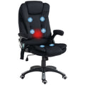 Bürostuhl mit Massage- & Wärmefunktion, ergonomisch, höhenverstellbar, Schwarz