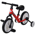 Kinder Laufrad ab 2-5 Jahre Lauflernrad mit Stützrädern, Pedalen, Höhenverstellbarem Sitz, Spielzeug Balance Bike für Kleinkinder Erste Geburtstag Geschenk, Rot