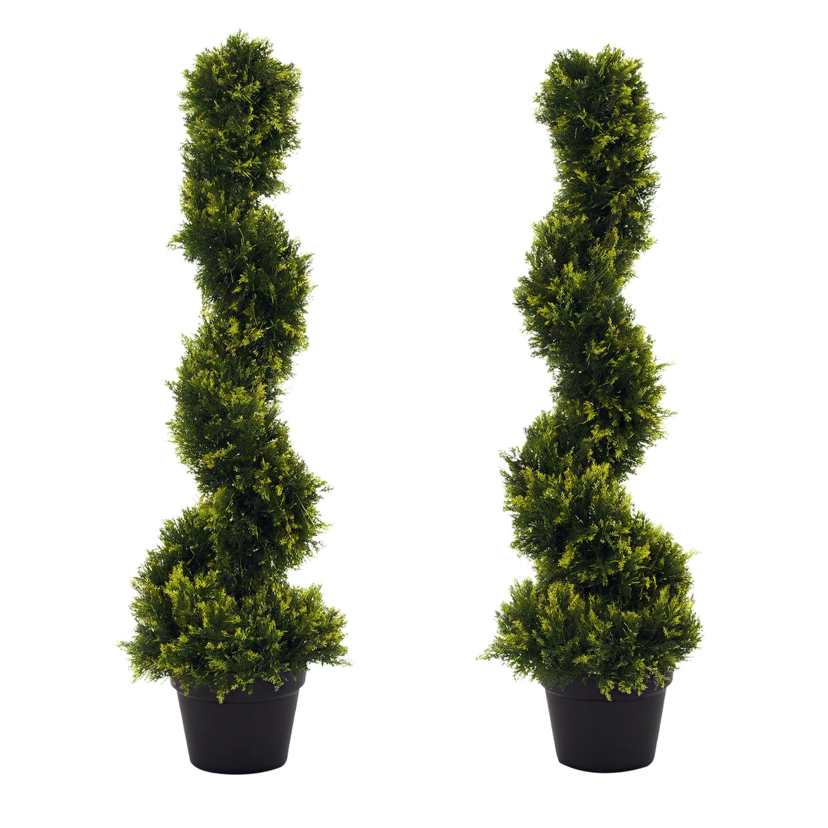 K¨¹nstliche Spiralpflanze, Spiral-Zedernbaum mit Topf, 90 cm, k¨¹nstliche Zeder f¨¹r Au?en- und Innendekoration, Gr¨¹n