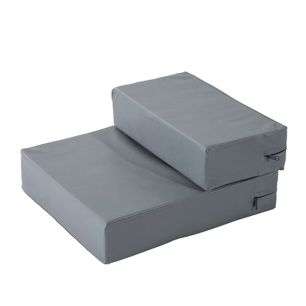 Hundetreppe klappbar Katzentreppe Einstiegshilfe 20 cm Hoch 2 Stufen für Bett, Sofa, Couch und Auto Grau