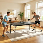 Tischtennisset, faltbar, Schloss und Griff, Aluminiumrahmen, 152x76x72 cm, Schwarz