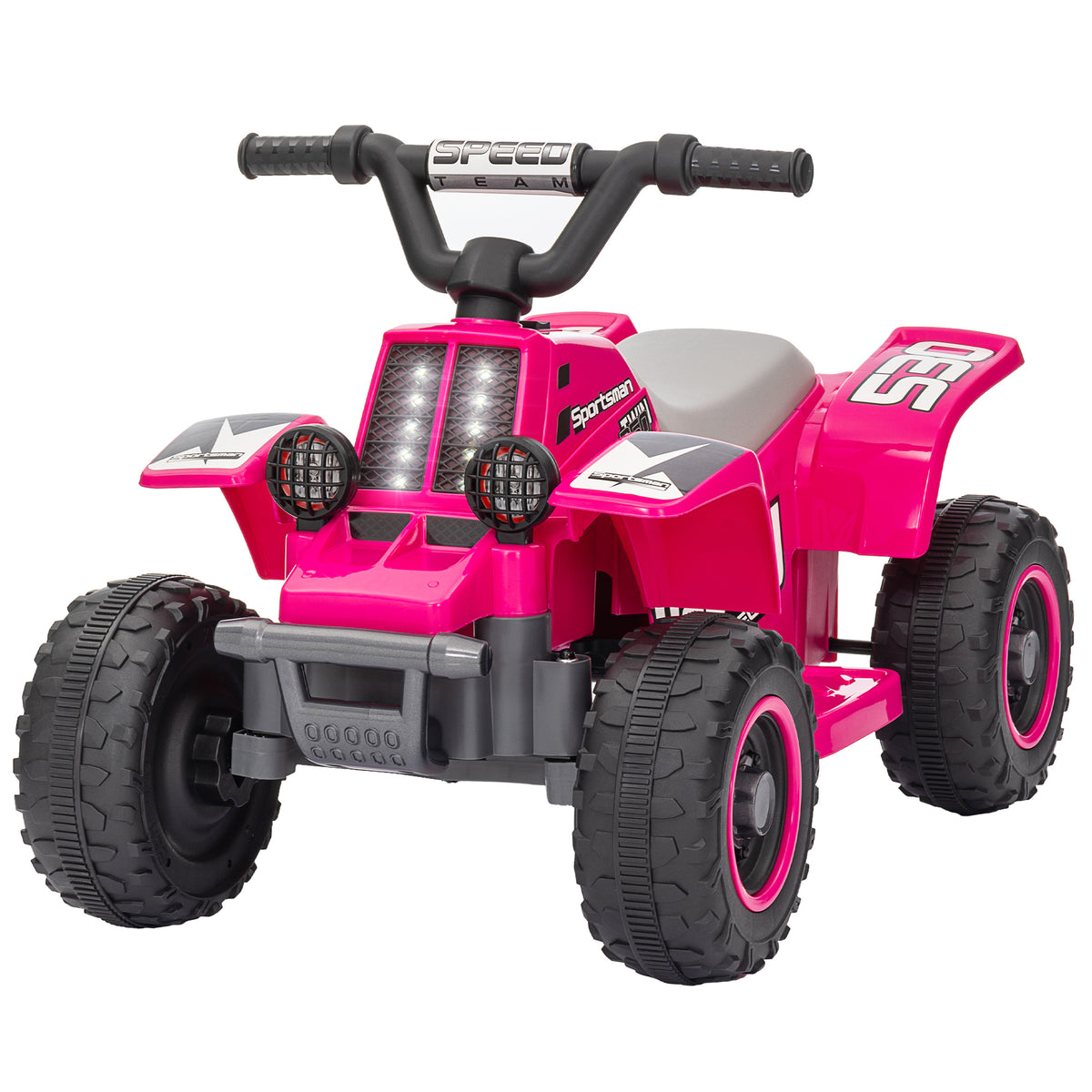 Elektrisches Quad Bike f¨¹r Kinder, batteriebetrieben, f?hrt vorw?rts und r¨¹ckw?rts, LED-Lichter, 18-36 Monate, Rosa