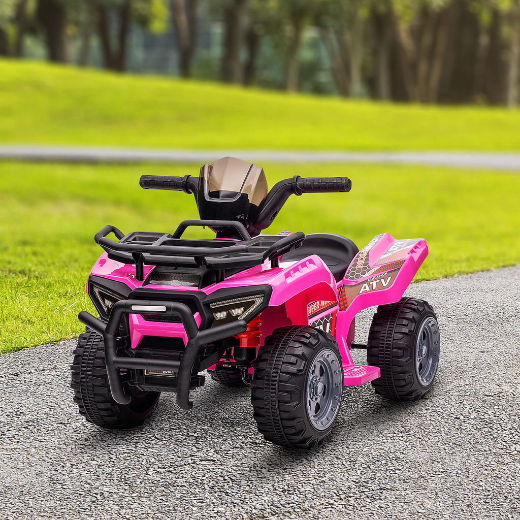 Kinder Quad Elektro 6V Kinderquad mit Vorwärtsfunktion, Musik, Elektro-Quad für Kinder 1,5-3 Jahre Rosa