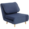 2-in-1 Schlafsessel G?stebett, verstellbare  Kopfst¨¹tze Cord-Optik 82 cm x 87 cm x 89 cm Blau