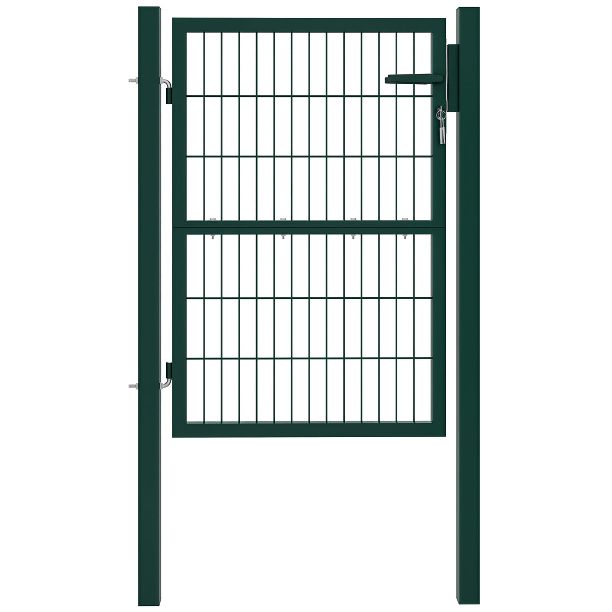 Gartentor aus Stahl Gartent¨¹r mit Griff, Schloss 3 Schl¨¹ssel abschlie?bar Zauntor 97x170cm Gr¨¹n