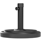 22kg Garden Parasol Base, Round HDPE Sun Umbrella Base, Heavy Duty Outdoor Umbrella Stand for 38mm or 48mm Outdoor Umbrella Poles, Black