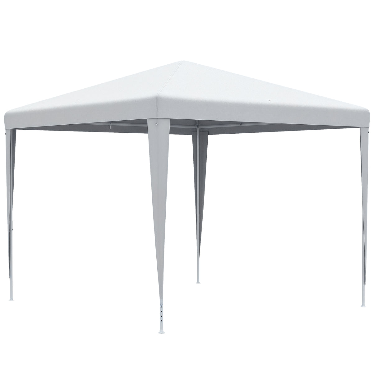 Pavillon 2,7x2,7m Rechteckig Wasserabweisend Stabil Winterfest Pavillon Partyzelt Gartenzelt Gartenpavillon Festzelt für Camping Garten, Weiß
