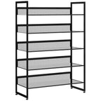 Schuhregal Schuhablage Schuhst?nder, 5 Regale, 72 cm x 30 cm x 102 cm, Schwarz