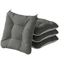4er Set Sitzkissen 39,5 x 39,5 x 10 cm Stuhlkissen mit Bändern, rutschfeste Outdoor Indoor Sitzauflage