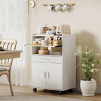 Mikrowellenschrank, Regal, Doppelt¨¹rschrank, Schublade, Rollen, Wei?