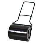 Rasenwalze mit U-Griff, Gartenwalze, Gartenrolle, 40 cm Durchmesser, 60 L Wasser-/Sandfüllung, Metall, Schwarz 57 x 40 x 123 cm
