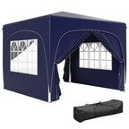 3 x 3 m Pavillon, Pop-up Gartenzelt mit Seitenwänden und Tragetasche, UPF50+, höhenverstellbar, Sand