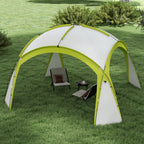 Event Shelter 3,5 x 3,5m Pavillon mit Haken Tür Wasserabweisend winterfest Gartenpavillon Grün