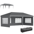 3 x 6m Pop-Up Gazebo, with Removable Walls - Grey