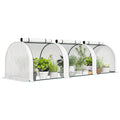 295 x 100 cm Low Tunnel Greenhouse - White