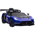 Elektro-Kinderauto 12V, lizenziert, Fernbedienung, sto?d?mpfende R?der, Blau, 115x60x45 cm