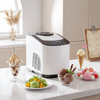 Eismaschine ohne Vorfrieren mit eingebautem Kompressor, 1,5L, Weiß