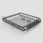Dachgepäckträger Universal Dachkorb mit Windschutz, bis 150 kg, 116 x 92 x 11,5 cm für SUV Trucks Schwarz