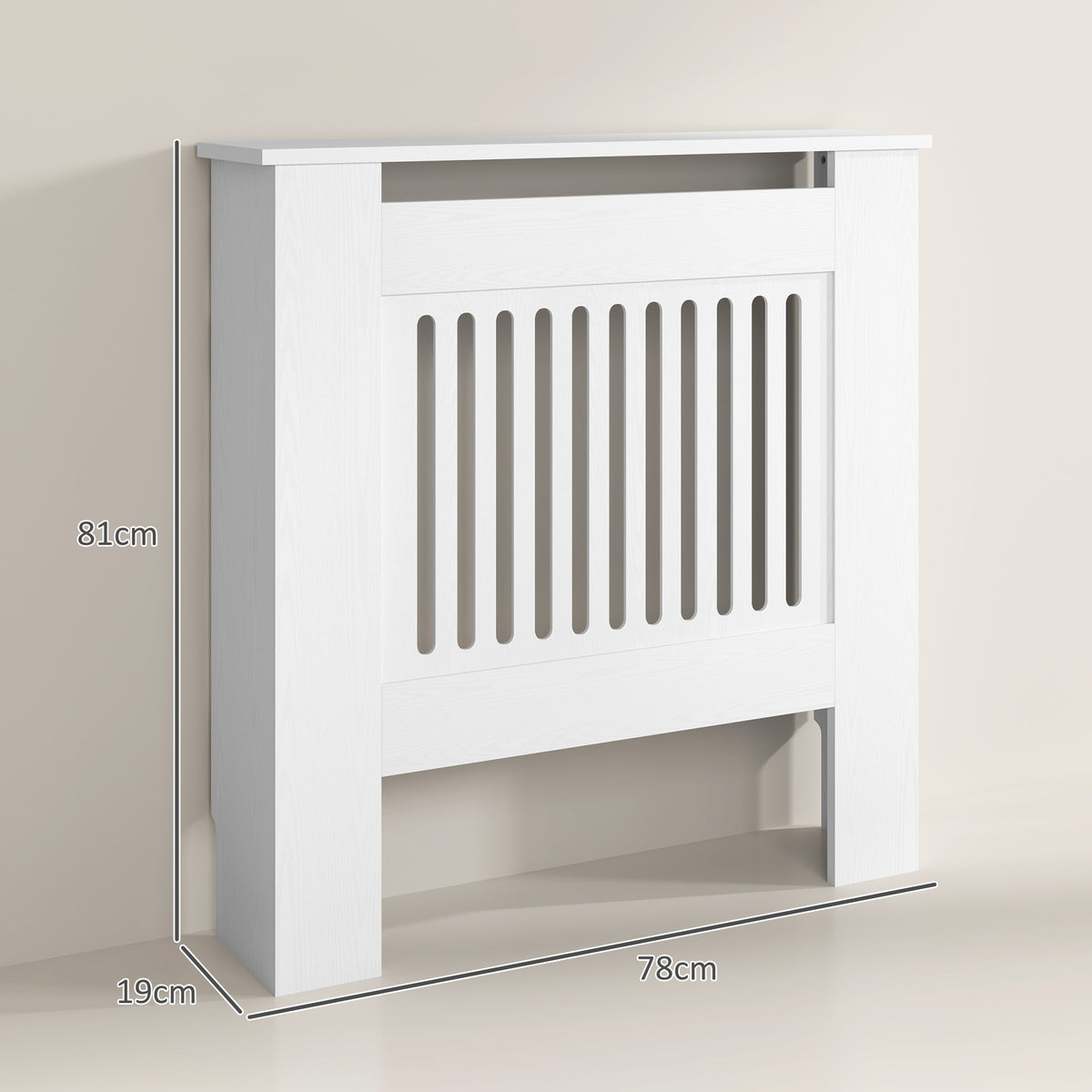 Heizk?rperverkleidung, Heizungsabdeckung, 78 x 19 x 81cm, Heizk?rper-Abdeckung f¨¹r Schlafzimmer, Wohnzimmer, MDF, Wei?