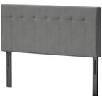 Kopfteil 3-fach höhenverstellbar Bettkopfteil mit Metallbeinen Samtoptik für Schlafzimmer 140x10x106/116/126 cm Grau