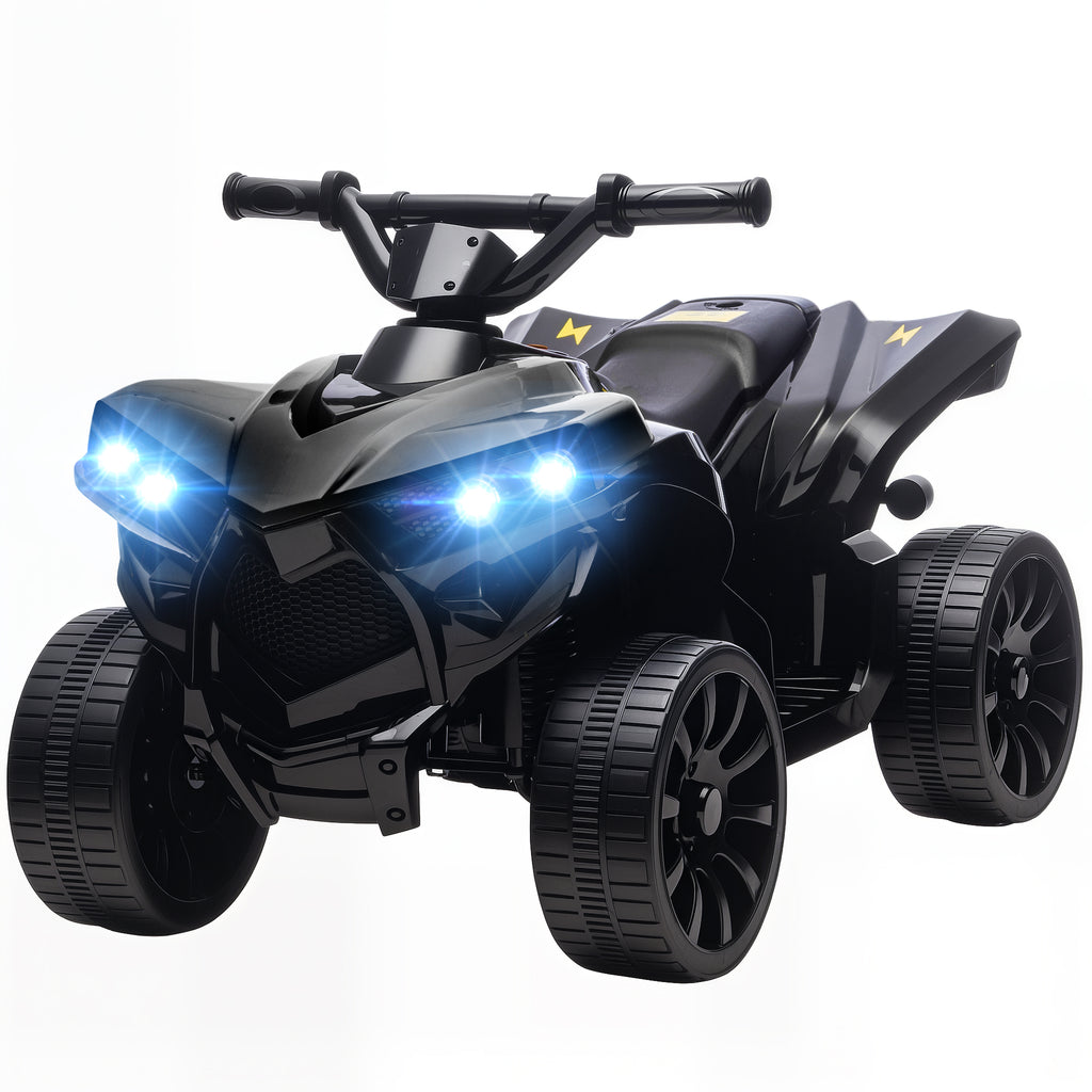 Kinder Quad Elektro 6V Kinderquad mit Vorw?rts-, R¨¹ckw?rtsfunktion, Musik, LED-Scheinwerfer Schwarz