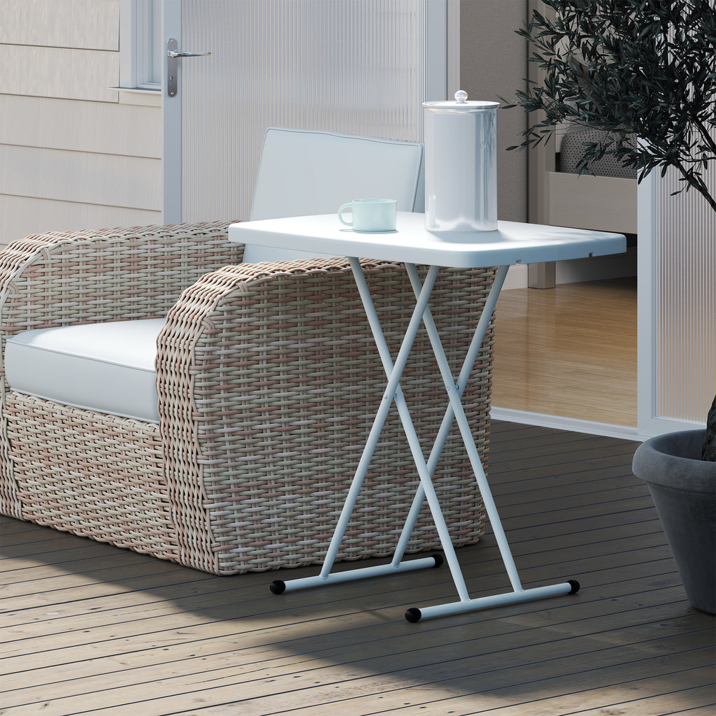 Minimal Folding Outdoor Table - White
