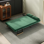 Schlafsofa 4 in 1 mit Schlaffunktion Samtoptik 183x98,5cm Grün