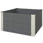 Hochbeet Gartenbeet Kr?uterbeet, wetterbest?ndig, offener Boden, 60 x 60 x 30 cm, Dunkelgrau
